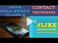 Java Fullstack class-2 June 8th 2020