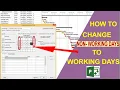How to change non working days to working days calendar setting project schedule