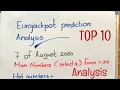 Eurojackpot 07 August 2026 Top 10 Hot Numbers Prediction Analysis