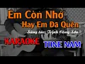 Em Còn Nhớ Hay Em Đã Quên - Karaoke Tone Nam - Beat Guitar