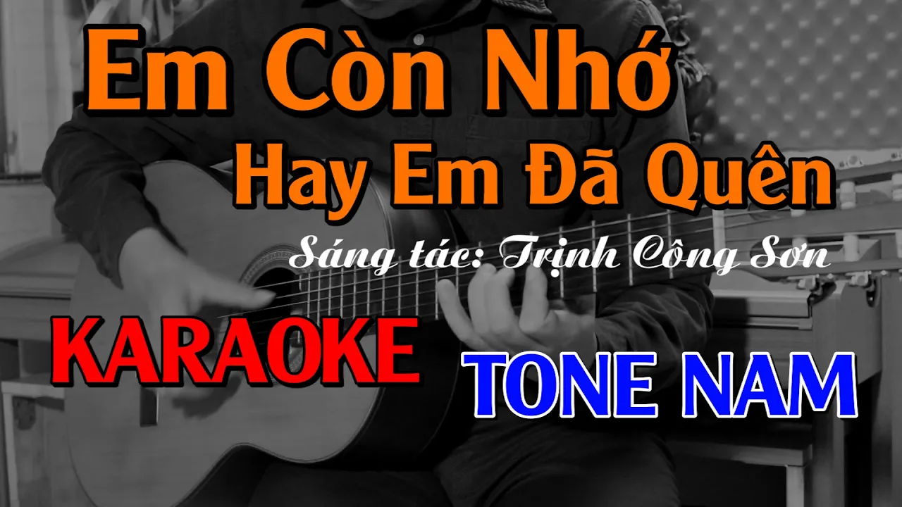 Em Còn Nhớ Hay Em Đã Quên - Karaoke Tone Nam - Beat Guitar