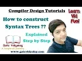 Syntax Trees in Compiler Design Explained step by step Syntax trees Vs Parse Trees Vs DAGs