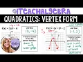 Algebra 1 - Graphing Quadratic Functions in Vertex Form