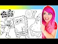 Coloring SpongeBob Patrick Gary Sandy Coloring Pages Prismacolor Markers Crayola Crayons