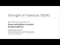 SM05 3 2 Normal stress - Stress calculation at a point