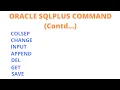 SQLPLUS Commands Part 3