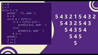 37 Number Pattern without any pre-defined method using while loop in Python