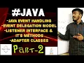 Java Event Handling Event Delegation Model Listener Interface and it s methods Adapter Classes