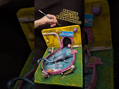 DIORAMA DINO-AQUIA PARQUE ABANDONADO (Parte 2) #dinosaur #toys #diorama #craft #handmade #diy #art