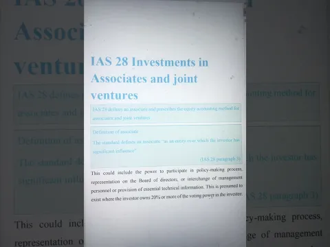 #IAS28 - investments in associates and joint ventures