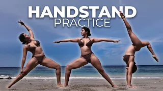 Handstand Practice for Beginners | Yoga Flow + Handstand Tips