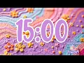 Download Lagu 15 Minute Countdown Timer with Relaxing Music , classroom, study, cleanup,  Break Time timer