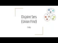 What is Disjoint Find Python3 Code Path Compression Union by Rank