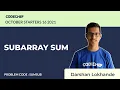 SUBARRAY SUM SUMSUB October Starters 16 Problem Solution CodeChef