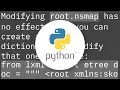 Setting and accessing namespaces in python lxml