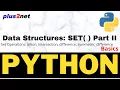 Python set operations union intersection difference symmetric - difference updating the main set