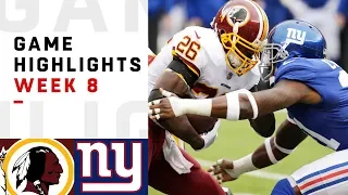 Redskins vs Giants Week 8 Highlights NFL 2018