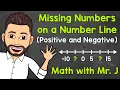 Missing Numbers on a Number Line Integers on a Number Line Math with Mr J