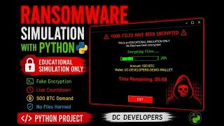 Python Ransomware Simulation Educational Cyber Security Project Tkinter GUI