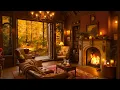 Download Lagu Golden Forest Jazz | Autumn Cabin with Fireplace \u0026 Cozy Jazz Ambience for Study \u0026 Relaxation