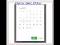 Flutter date picker Example