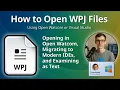 How to Open WPJ Files Watcom Project