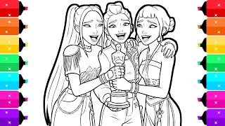 KPop Demon Hunters Coloring Pages Coloring Golden Huntrix wins Trophy