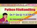 FREE Online Workshop on PYTHON File Handling by DURGA Sir