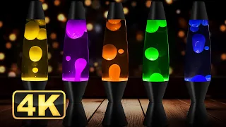 4K Colorful Lava Lamps Screeensaver with Relaxing Music Abstract Liquid Satisfaying Fluid