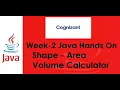 Shape Area Volume Calculator Java Hands On Week - 3 Hands On Cognizant