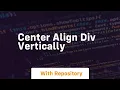 center align div vertically