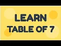 Learn Table of 7 Easy Math Multiplication Fun time Number blocks