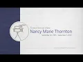 Nancy Marie Thornton Funeral Service