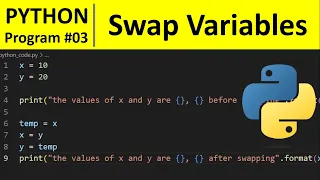 Python Program - Swap Two Variables in Python