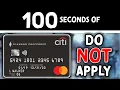 WORST CITI CARD Citi Diamond Preferred in 100 Seconds
