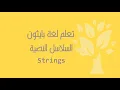 Arabic 07 Python Strings Part 1