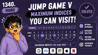 Jump Game V LeetCode 1340 Dry Run Code