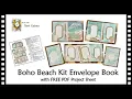 Boho Beach Kit Envelope Book Tutorial with FREE PDF Project Sheet with Measurements