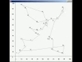 Traveling Salesman Problem solved by a Genetic Algorithm GA slow motion