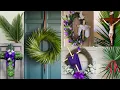 100 Palm leaves Sunday Easter cross Decorations ideas door wreath flowers satin ribbons