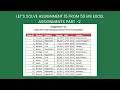 Assignment 15 - Let s solve Assignment 15 from 50 ms excel assignments Part