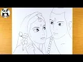 God ram sita simple outline pencildrawing Ramaya