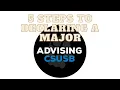 5 Steps to Declaring a major