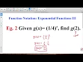 Function Notation Exponential Functions III