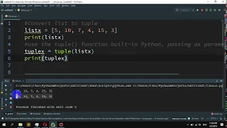 How to to convert a list to a tuple in Python