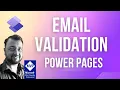 Email Validation in Power Pages