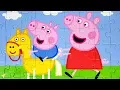 PEPPA PIG Puzzelspellen voor kinderen Peppa Pig Legpuzzel TREFL PUZZLE Video voor Kinderen