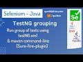 Run testNG group tests using testNG xml maven command line Sure-fire-plugin