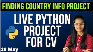 Live Python Project for your CV Python projects step by step for resume Fun with data science