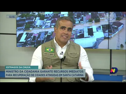 Ministro da cidadania garante recursos imediatos para recuperação das cidades catarinenses